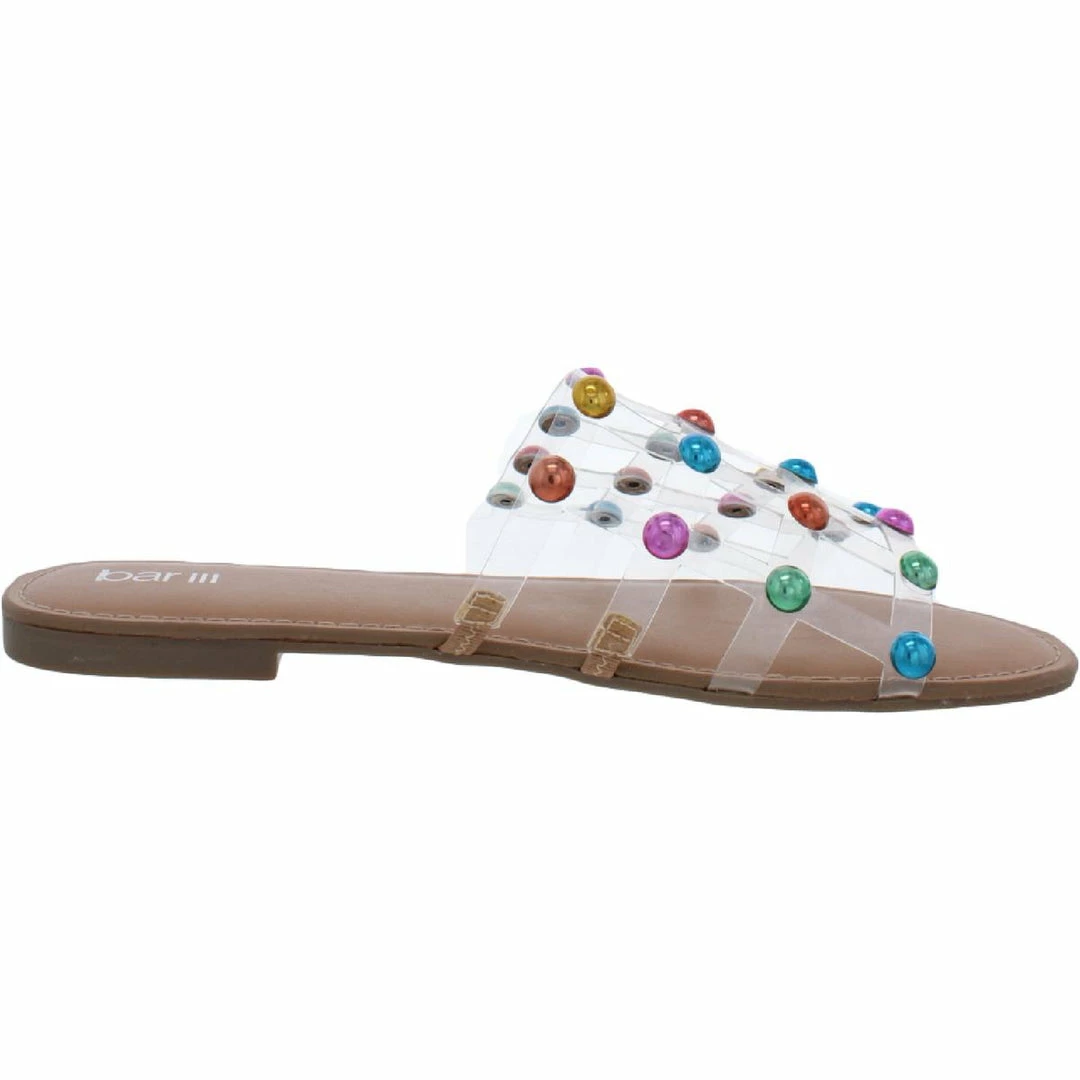 Bar III Pecanna Womens Faux Leather Caged Slide Sandals 4 Bar III Pecanna Womens Faux Leather Caged Slide Sandals - Image 2