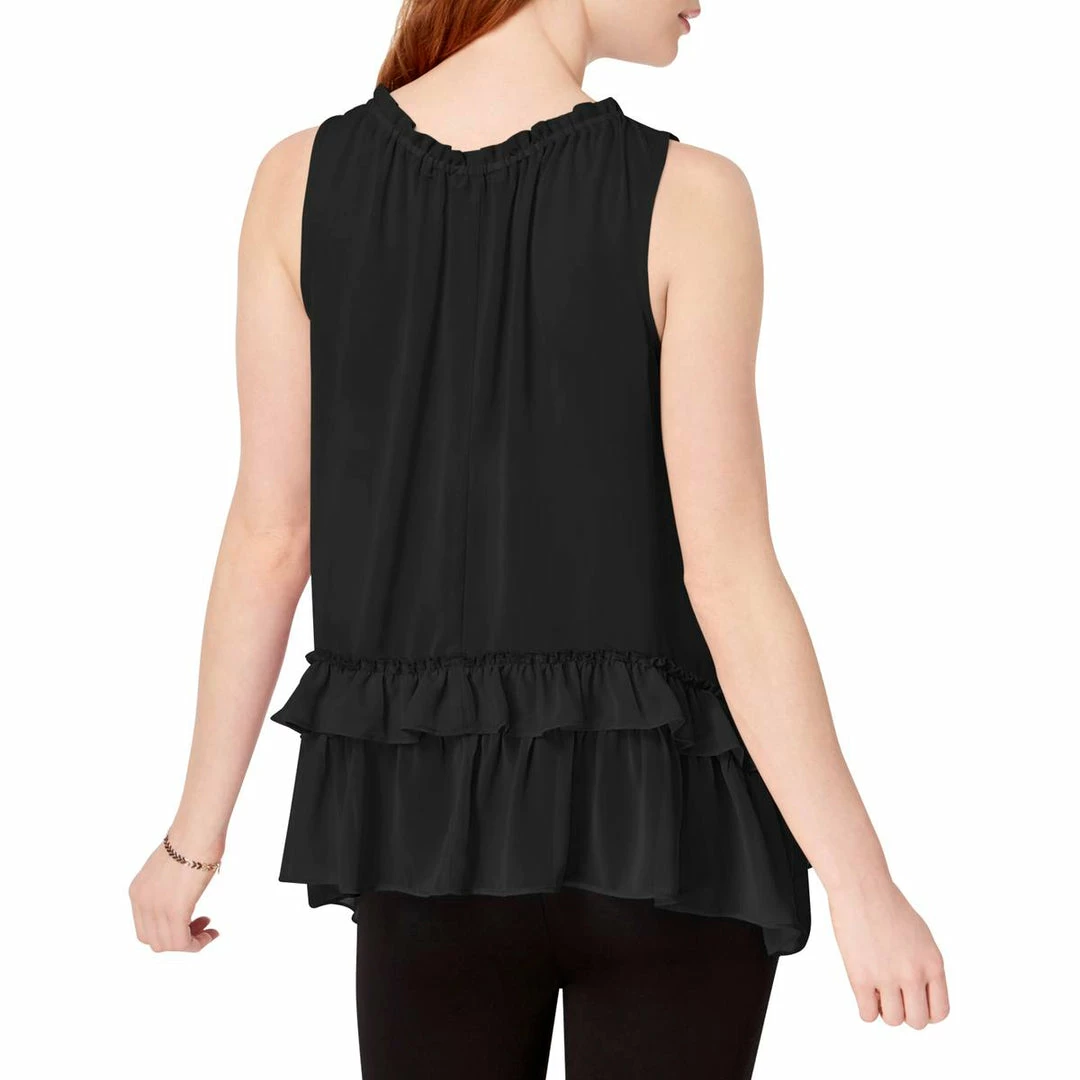 Bar III Womens Ruffled Hi-Low Blouse 4 Bar III Womens Ruffled Hi-Low Blouse - Image 2