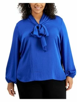 Bar III Plus Womens Tie Neck Long Sleeve Blouse -Design History Store Online 27b6648aafdb4769908700fe21554394 4bbd1352 74b1 4afb 980b c062786c5afd 1080x