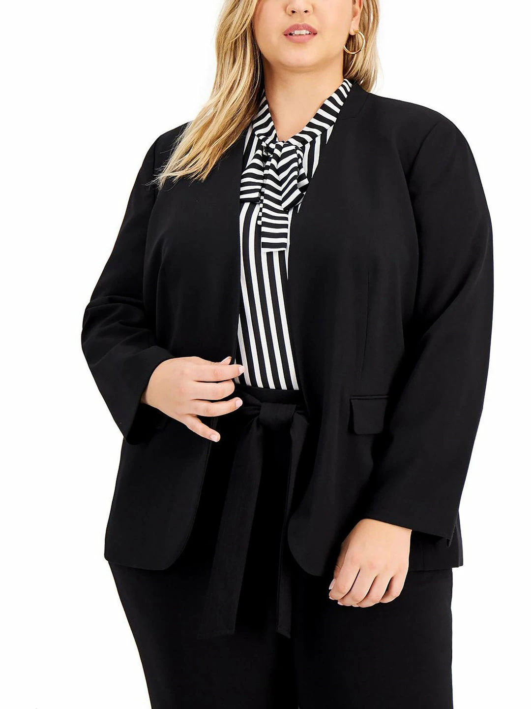 Bar III Plus Womens Office Business Open-Front Blazer 3 Bar III Plus Womens Office Business Open-Front Blazer