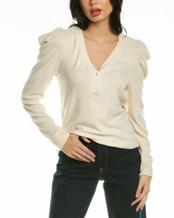 women Design History Puff Sleeve Henley