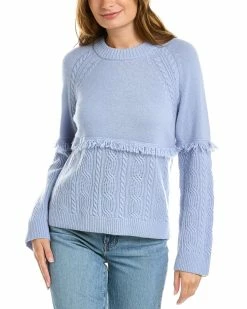 women Design History Fringe Cashmere Sweater
