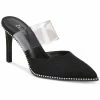 Bar III Brielle Womens Faux Leather Slip On Slide