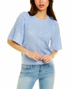women Design History Pointelle Sweater