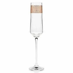 Godinger 99302 6 oz Eclipse Gold Flutes Steamware - Set of 4