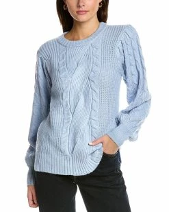 women Design History Puff Sleeve Sweater