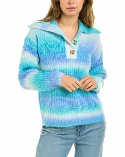 women Design History 1/4-Button Sweater