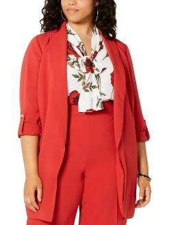 Bar III Plus Womens Shawl Collar Wrap Jacket
