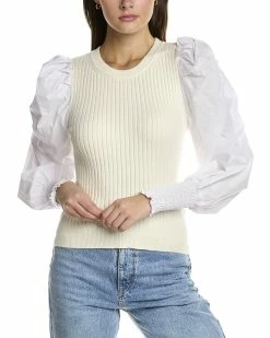 women Design History Mixed Media Sweater