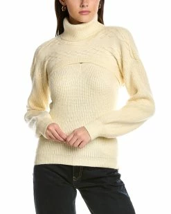 women Design History Voluminous Sleeve Turtleneck