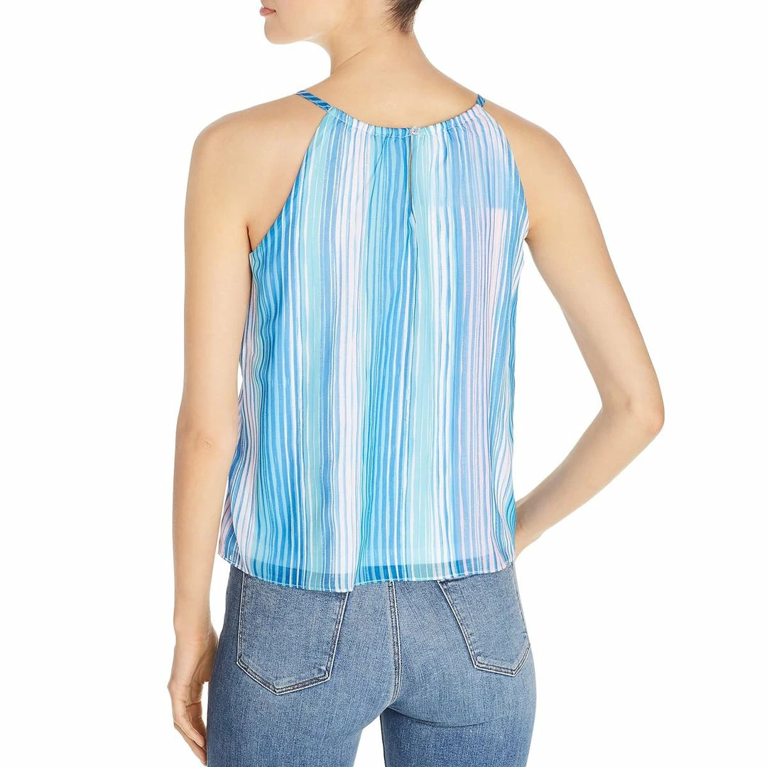 Design History Womens Striped Ruffled Tank Top 4 Design History Womens Striped Ruffled Tank Top - Image 2