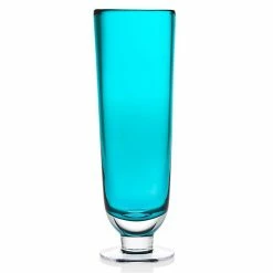 Godinger 99958 13.5 oz Rondo Sea Blue Champagne Flutes - Set of 4