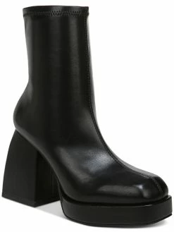 Bar III Narita Womens Faux Leather Block Heel Ankle Boots
