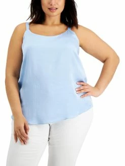 Bar III Plus Womens Satin Suit Separate Cami