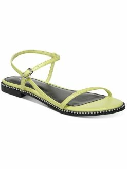 Bar III Pami Womens Faux Leather Embellished Slingback Sandals