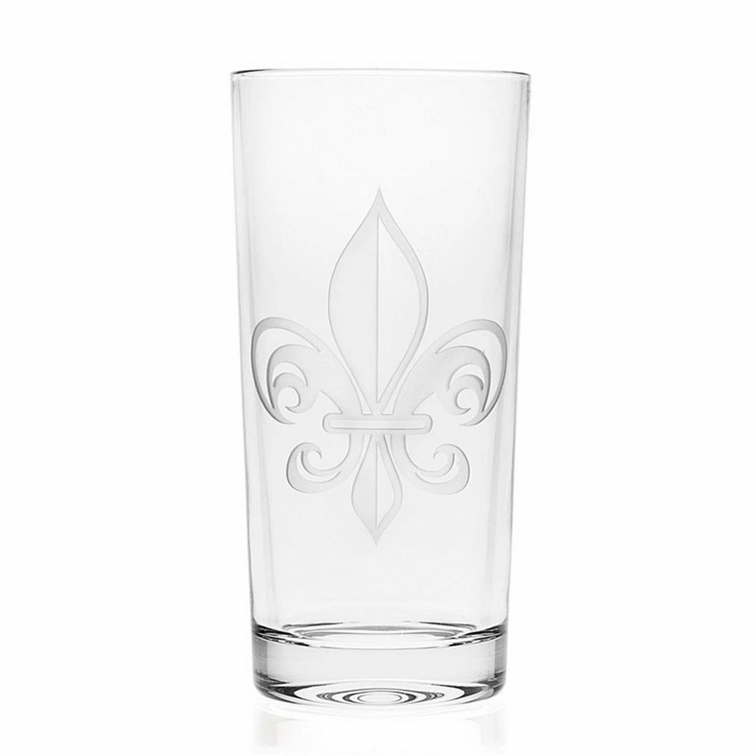 Godinger 44807 12 oz Fleur De Lis Highball Glass- Set of 4 3 Godinger 44807 12 oz Fleur De Lis Highball Glass- Set of 4