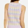 Design History women SLEEVELESS KNIT SWEATER VEST in Purple Multi
