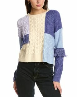 women Design History Patchwork Sweater
