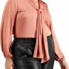 Bar III Plus Womens Satin Tie-Neck Blouse -Design History Store Online 9a067f9d85a8462a9987600d47b30792 1080x