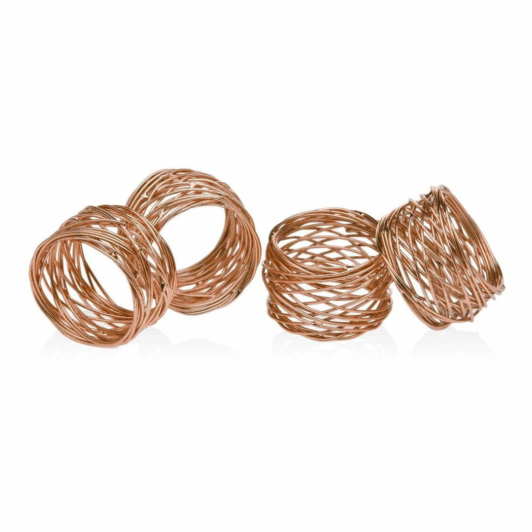Godinger 94256 Copper Round Mesh Napkin Rings - Set of 4 3 Godinger 94256 Copper Round Mesh Napkin Rings - Set of 4
