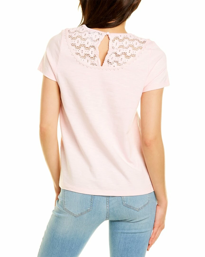 women Design History Crochet-Trim T-Shirt 4 women Design History Crochet-Trim T-Shirt - Image 2