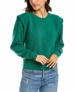 women Design History Strong Shoulder Cashmere Sweater
