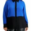 Bar III Plus Womens Colorblocked Professional Button-Down Top -Design History Store Online c203ea3c4522496284d37f150a0d7959 1080x