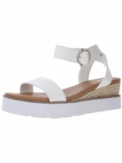 Bar III Dessi Two- Piece Womens Ankle Strap Heeled Wedge Sandals