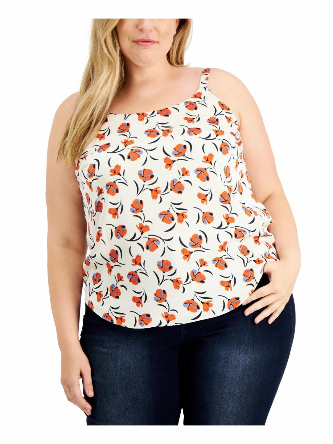 Bar III Plus Womens Floral Sleeveless Tank Top 3 Bar III Plus Womens Floral Sleeveless Tank Top