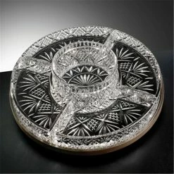 Godinger 25985 Dublin Crystal Lazy Susan - 5 Section