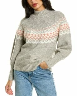 women Design History Pearl Detail Alpaca & Wool-Blend Sweater