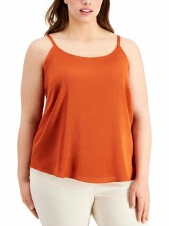Bar III Plus Womens Satin Work Cami