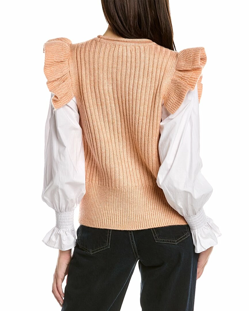 women Design History Mixed Media Sweater 4 women Design History Mixed Media Sweater - Image 2