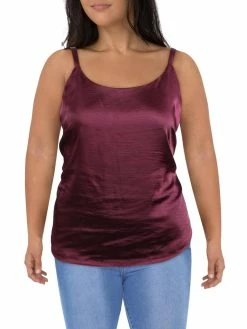 Bar III Plus Womens Satin Sleeveless Cami