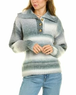 women Design History 1/4-Button Sweater