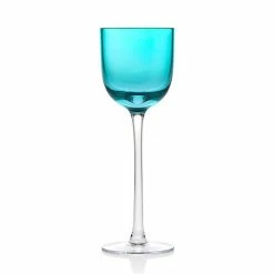 Godinger 99948 2 oz Rondo Sea Blue Liqueur Glass- Set of 4