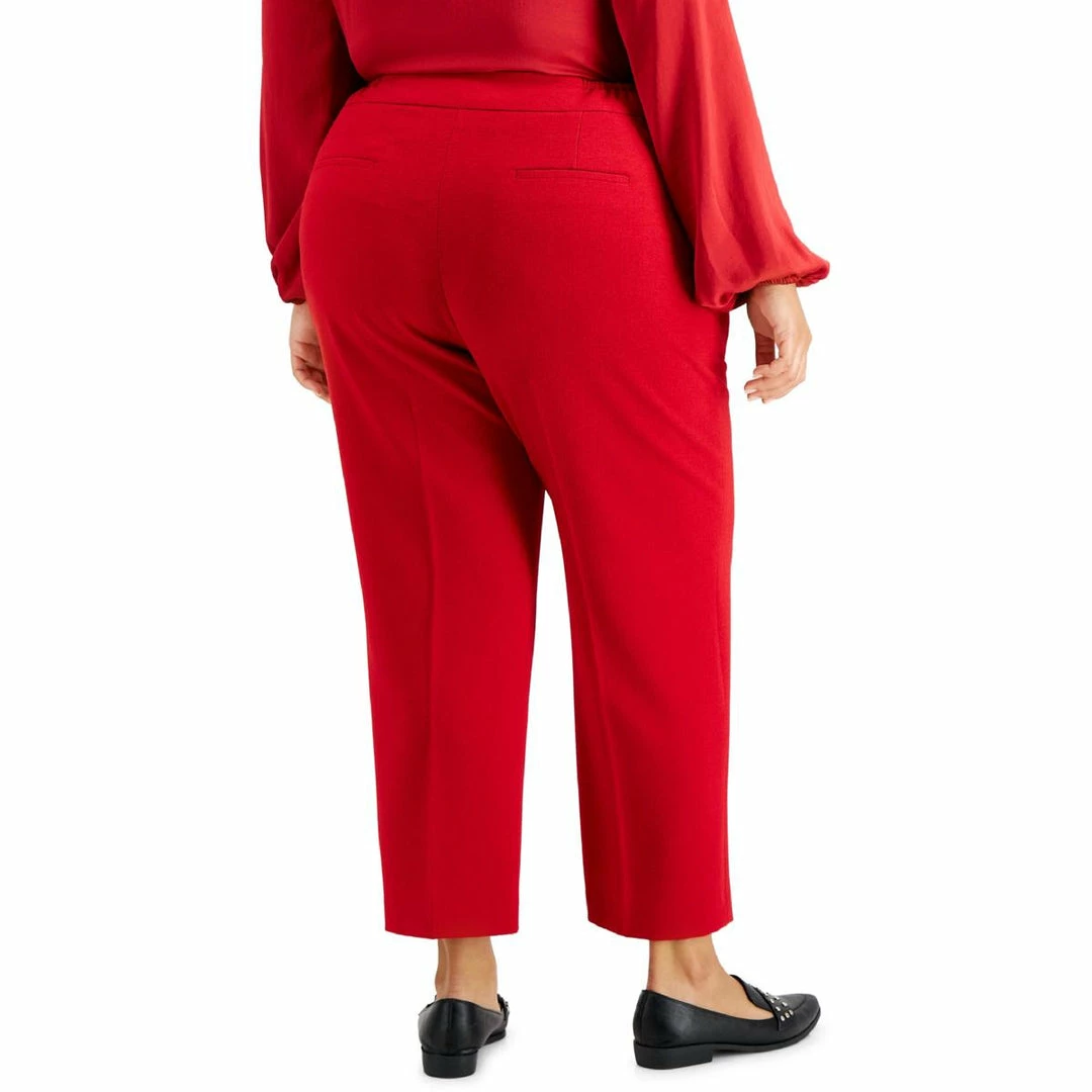 Bar III Plus Womens Crepe Work Straight Leg Pants 4 Bar III Plus Womens Crepe Work Straight Leg Pants - Image 2