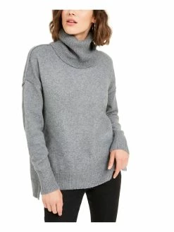 Bar III Womens Turtleneck Hi-Low Pullover Sweater