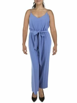 Design History Store Online 25 Bar III Plus Womens Belted Wide Leg Jumpsuit
